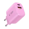 „Tech-Protect NCA20 PD 20W QC3.0 USB-A / USB-C“ sieninis įkroviklis - Rožinė