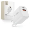 „Tech-Protect NCA30 PD 30W QC3.0 USB-A / USB-C“ sieninis įkroviklis - Baltas
