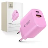 „Tech-Protect NCA30 PD 30W QC3.0 USB-A / USB-C“ sieninis įkroviklis - Rožinė