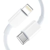 Tech-Protect NCA45W-GAN 2-Port laidinis įkroviklis PD 45W / QC3.0 + Lightning kabelis baltos spalvos