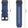 Tech-Protect Nylon Classic Strap for Garmin Fenix ​​5X / 5X Plus / 6X / 6X Pro / 7X / 8 / 8 Pro / 9 / 9 Pro (47 mm) - Navy Mėlyna