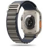 Apyrankė laikrodžiui Apple Watch 4 / 5 / 6 / 7 / 8 / 9 / SE / Ultra 1 / 2 (42 / 44 / 45 / 49 mm) Tech-Protect Nylon Pro Navy / pilkos spalvos