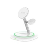 Tech-Protect QI15W-A46 3in1 magnetinis MagSafe indukcinis įkroviklis - Baltas