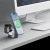 Tech-Protect QI2.2-25W-A48 3in1 magnetic MagSafe belaidis įkroviklis pilkos spalvos