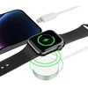 Magnetinis įkroviklis 2in1 Apple Watch 1.5m USB + Lightning Tech-Protect Ultraboost baltos spalvos
