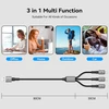 Tech-Protect UltraBoost DNA 3in1 USB-C / Micro-USB / Lightning kabelis 120 cm – pilkos spalvos