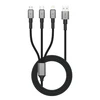 Tech-Protect UltraBoost DNA 3in1 USB-C / Micro-USB / Lightning kabelis 120 cm – pilkos spalvos
