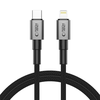 Tech-Protect UltraBoost DNA USB-C / Lightning PD27W/3A laidas 100 cm - pilka