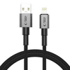 Tech-Protect UltraBoost DNA USB-A / Lightning kabelis 15W/2.4A 100 cm - pilka