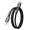 „Tech-Protect Ultraboost DNA MagTwist USB-C PD“ kabelis 100W / 5A 100 cm – pilkos spalvos