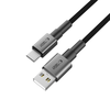 Tech-Protect UltraBoost DNA USB-A / USB-C kabelis 15W/3A 200cm – pilkas