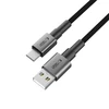 Tech-Protect UltraBoost DNA USB-A / USB-C kabelis 15W/3A 200cm – pilkas