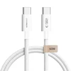 Tech-Protect ULTRABOOST LITE duomenų perdavimo ir įkrovimo kabelis | USB-C į USB-C | PD | 60W | 1,5 m | baltas