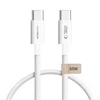 Tech-Protect ULTRABOOST LITE duomenų perdavimo ir įkrovimo kabelis | USB-C į USB-C | PD | 60W | 0,5 m | balta