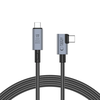 Tech-Protect UltraBoost Max L USB-C 4.0 (tiesus) / USB-C 4.0 (kampinis) PD 240W 8K 40Gbps 1,5 m kabelis – pilkas