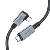 Tech-Protect UltraBoost Max L USB-C 4.0 (tiesus) / USB-C 4.0 (kampinis) PD 240W 8K 40Gbps 1,5 m kabelis – pilkas