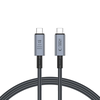 Tech-Protect UltraBoost Max USB-C 4.0 / USB-C 4.0 PD kabelis 240W 8K 40Gbps 1m – pilkas