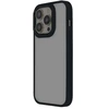 Tecto Shield Elegantiškas matinis satino iPhone 16 dėklas, juodas