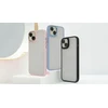 Tecto Shield Elegantiškas matinis satino iPhone 16 dėklas, juodas