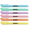 Teksta marķieri KORES HIGH LINER PASTEL, komplekts - 6 krāsas