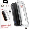 Tel Protect Dust-Free Easy Fit Privacy Full Glue 6D grūdintas stiklas, skirtas iPhone 13/13 Pro/16E/17E, juodas – 2 vienetai