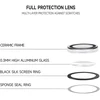 Tel Protect 3D Lens grūdintas stiklas fotoaparatui, skirtas Iphone 18 Pro/18 Pro Max, juodas (3 vnt. objektyvų)