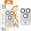 Tel Protect 95% AR+AF Full Metal Camera Protector apsauga kamerai, skirta iPhone 18 Pro Max, sidabrinė (blokas)