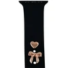 TFO Pin Charms set for watch straps bow rose auksinis