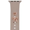 TFO Pin Charms set for watch straps bow rose auksinis