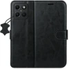 TFO Išmanusis „Luxe“ odinis dėklas, skirtas Motorola Moto G15 / G15 Power / G17 / G17 Power, juodas