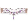 Toptel Topt Apyrankė skirta Apple Watch 42/44/45 design 4 aukso ir violetinės spalvos