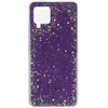 Toptel Topt Brilliant skaidrus dėklas skirtas Samsung Galaxy A42 5G violetinės spalvos