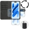 Fusion Accessories Topt Dėklas BOOK COMMON Universali (Dydis S) skirtas Apple iPhone 12/13/Samsung S6/A5 2016/Xcover 4/S22/Huawei P8 2017 juodos spalvos