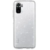 Fusion Accessories Topt Crystal Glitter dėklas skirtas Xiaomi Redmi Note 10/Note 10S/Poco M5S sidabro spalvos