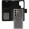 Fusion Accessories Liavec Glitter Magsafe Book dėklas skirtas Samsung Galaxy S24 Plus juodos spalvos