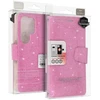 Toptel Liavec Glitter Magsafe Book dėklas skirtas Samsung Galaxy S24 Plus rožinės spalvos