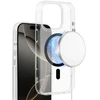 Fusion Accessories Topt Blizgus Magsafe skaidrus dėklas skirtas iPhone 16 Pro Max juodos spalvos