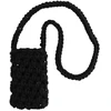 Dėklas Fusion Accessories Topt Knitted krepšys skirtas telefonui design 1 juodos spalvos