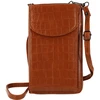 Dėklas Fusion Accessories Topt Knitted krepšys telefonui GCW12 rudos spalvos