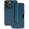 Fusion Accessories Topt Razor Carbon Book dėklas skirtas Apple iPhone 13 Pro Max mėlynos spalvos