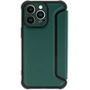 Fusion Accessories Topt Razor Carbon Book dėklas skirtas Apple iPhone 14 Plus dark žalios spalvos