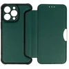 Fusion Accessories Topt Razor Carbon Book dėklas skirtas Apple iPhone 14 Pro Max dark žalios spalvos