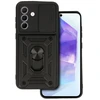 Fusion Accessories Topt Slide Camera Armor dėklas skirtas Samsung Galaxy A56 5G juodos spalvos