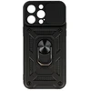 Fusion Accessories Topt Slide Camera Armor dėklas skirtas Apple iPhone 15 Pro Max juodos spalvos