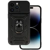 Fusion Accessories Topt Slide Camera Armor dėklas skirtas Apple iPhone 15 Pro Max juodos spalvos
