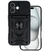 Toptel Topt Slide Camera Armor dėklas skirtas Apple iPhone 16 juodos spalvos