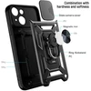 Toptel Topt Slide Camera Armor dėklas skirtas Apple iPhone 16 juodos spalvos