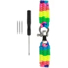 Fusion Accessories Topt Universal nylon apyrankė 22mm design 1 rainbow