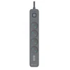 Tracer Power Line+ 1,5 m 4 lizdai + USB-A grafito