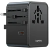 Kelioninis įkroviklis Adapteris USAMS CC310 3xUSB-C 70W 4in1 US/AU/EU/UK juodos spalvos